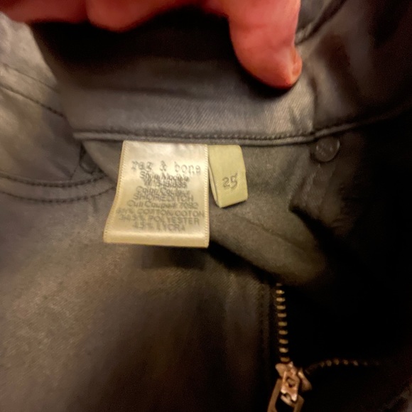 Rag and Bone charcoal size 25 pants lace up back new without tags super skinny - Picture 8 of 12